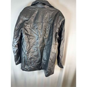 Merona Genuine Leather 100% Jacket Black Coat Men Size L